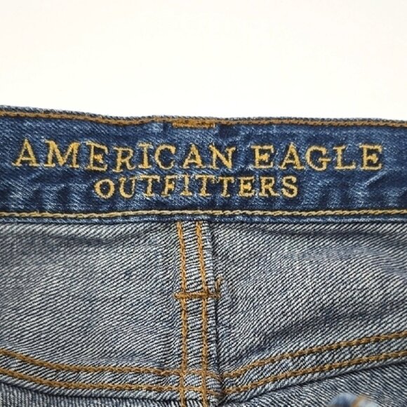 American Eagle Outfitters Men's Blue Faded Slim Straight Leg Jeans Size 30 - Picture 4 of 13